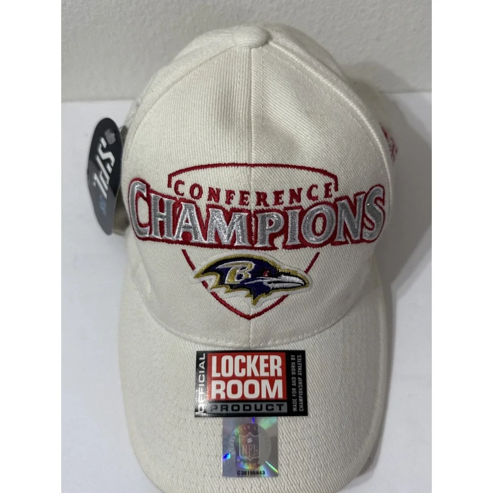 BALTIMORE RAVENS Football 2000 Conference Champions Super Bowl Hat With‎ Tags